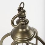 Gerson I Large Cage-Style Gold Metal Candle Holder Lantern