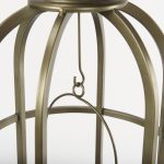 Gerson I Large Cage-Style Gold Metal Candle Holder Lantern