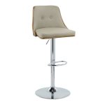Gianna Light Grey Faux Leather Mid-Century Swivel Barstools (Set of 2) 9 Gianna Light Grey Faux Leather Mid-Century Swivel Barstools (Set of 2)