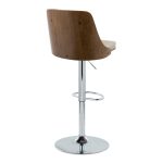 Gianna Light Grey Faux Leather Mid-Century Swivel Barstools (Set of 2) 11 Gianna Light Grey Faux Leather Mid-Century Swivel Barstools (Set of 2)