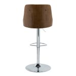 Gianna Light Grey Faux Leather Mid-Century Swivel Barstools (Set of 2) 12 Gianna Light Grey Faux Leather Mid-Century Swivel Barstools (Set of 2)