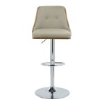 Gianna Light Grey Faux Leather Mid-Century Swivel Barstools (Set of 2) 13 Gianna Light Grey Faux Leather Mid-Century Swivel Barstools (Set of 2)