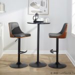 Gianna Mid-Century Modern Grey Faux Leather Barstools (Set of 2) 14 Gianna Mid-Century Modern Grey Faux Leather Barstools (Set of 2)