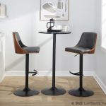 Gianna Mid-Century Modern Grey Faux Leather Barstools (Set of 2) 15 Gianna Mid-Century Modern Grey Faux Leather Barstools (Set of 2)