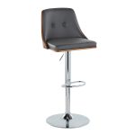 Gianna Mid-Century Modern Grey Swivel Barstools (Set of 2) 9 Gianna Mid-Century Modern Grey Swivel Barstools (Set of 2)
