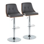 Gianna Mid-Century Modern Grey Swivel Barstools (Set of 2) 8 Gianna Mid-Century Modern Grey Swivel Barstools (Set of 2)