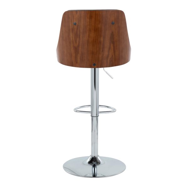 Gianna Mid Century Modern Grey Swivel Barstools Set of 2 4