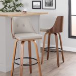 Gianna Mid-Century Modern Light Grey Swivel Barstools (Set of 2) 12 Gianna Mid-Century Modern Light Grey Swivel Barstools (Set of 2)