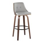 Gianna Mid-Century Modern Light Grey Swivel Barstools (Set of 2) 14 Gianna Mid-Century Modern Light Grey Swivel Barstools (Set of 2)