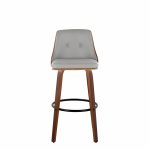 Gianna Mid-Century Modern Light Grey Swivel Barstools (Set of 2) 18 Gianna Mid-Century Modern Light Grey Swivel Barstools (Set of 2)