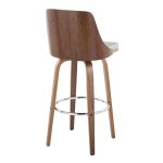 Gianna Mid-Century Modern Walnut and Grey Swivel Barstool (Set of 2) 14 Gianna Mid-Century Modern Walnut and Grey Swivel Barstool (Set of 2)