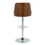 Gianna Mid-Century Modern Walnut and White Swivel Barstool (Set of 2) 12 Gianna Mid-Century Modern Walnut and White Swivel Barstool (Set of 2)