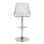 Gianna Mid-Century Modern Walnut and White Swivel Barstool (Set of 2) 13 Gianna Mid-Century Modern Walnut and White Swivel Barstool (Set of 2)