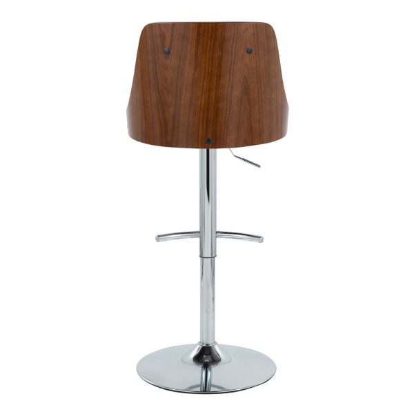 Gianna Mid Century Modern White Faux Leather Swivel Barstool Set of 2 8