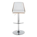 Gianna Mid-Century Modern White Faux Leather Swivel Barstool (Set of 2)