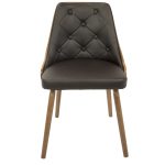 Gianna Walnut Brown Faux Leather Mid-Century Modern Accent Chair 25 Gianna Walnut Brown Faux Leather Mid-Century Modern Accent Chair