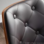 Gianna Walnut Brown Faux Leather Mid-Century Modern Accent Chair 17 Gianna Walnut Brown Faux Leather Mid-Century Modern Accent Chair
