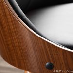 Gianna Walnut Brown Faux Leather Mid-Century Modern Accent Chair 18 Gianna Walnut Brown Faux Leather Mid-Century Modern Accent Chair