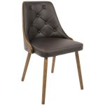 Gianna Walnut Brown Faux Leather Mid-Century Modern Accent Chair 20 Gianna Walnut Brown Faux Leather Mid-Century Modern Accent Chair