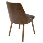 Gianna Walnut Brown Faux Leather Mid-Century Modern Accent Chair 23 Gianna Walnut Brown Faux Leather Mid-Century Modern Accent Chair