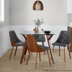 Gianna Walnut Grey Faux Leather Mid-Century Modern Accent Chair 19 Gianna Walnut Grey Faux Leather Mid-Century Modern Accent Chair