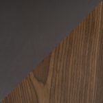 Gianna Walnut Wood Brown Faux Leather Mid-Century Modern Chairs (Set of 2)