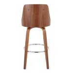 Gianna Walnut Wood White Faux Leather Mid-Century Barstool (Set of 2) 15 Gianna Walnut Wood White Faux Leather Mid-Century Barstool (Set of 2)