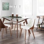 Gianna Walnut and White Faux Leather Mid-Century Modern Chair 18 Gianna Walnut and White Faux Leather Mid-Century Modern Chair