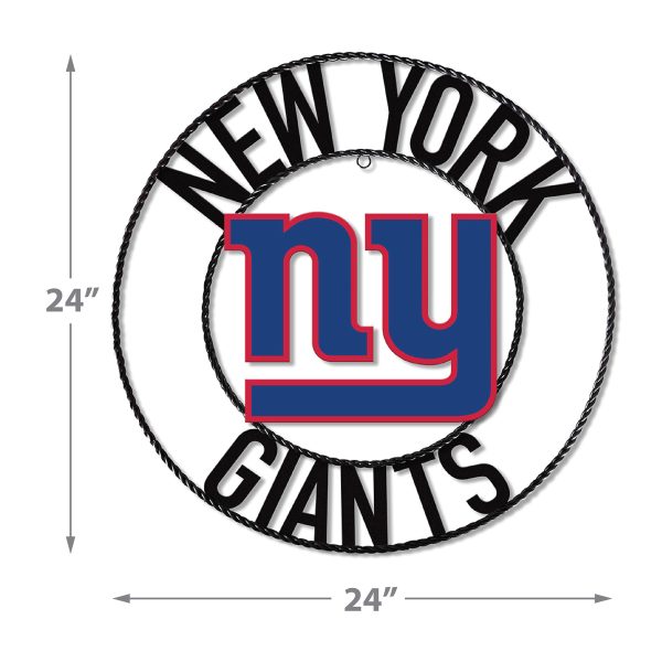 Giants 24 inch Wrought Iron Team Logo Wall Art 1