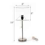 Giants Chrome USB Charging Lamp with Changeable Shade