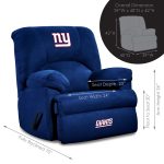 Giants Embroidered Microfiber Rocker Recliner Big Game Chair