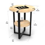 Giants Laser Etched Charging Station Side Table
