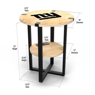 Giants Laser Etched Charging Station Side Table