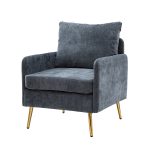 Giovann Navy Contemporary Accent Armchair