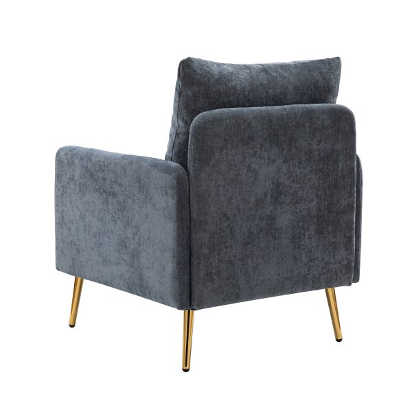 Giovann Navy Contemporary Accent Armchair 2
