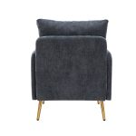 Giovann Navy Contemporary Accent Armchair