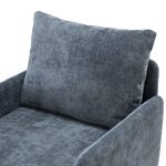 Giovann Navy Contemporary Accent Armchair