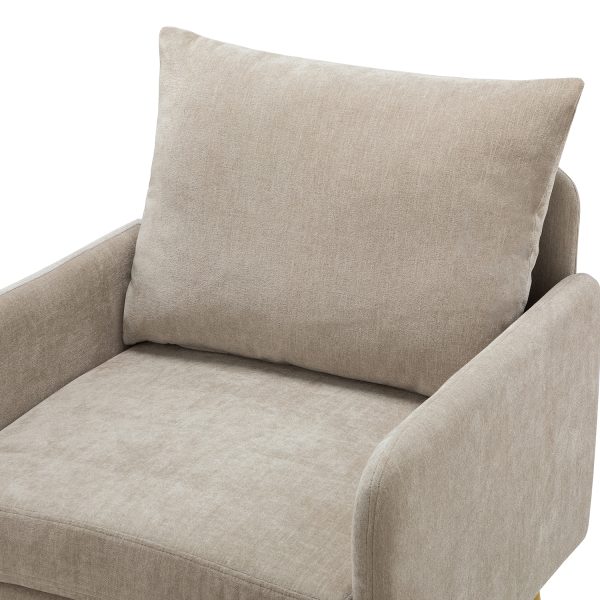 Giovann Tan Contemporary Accent Armchair 4