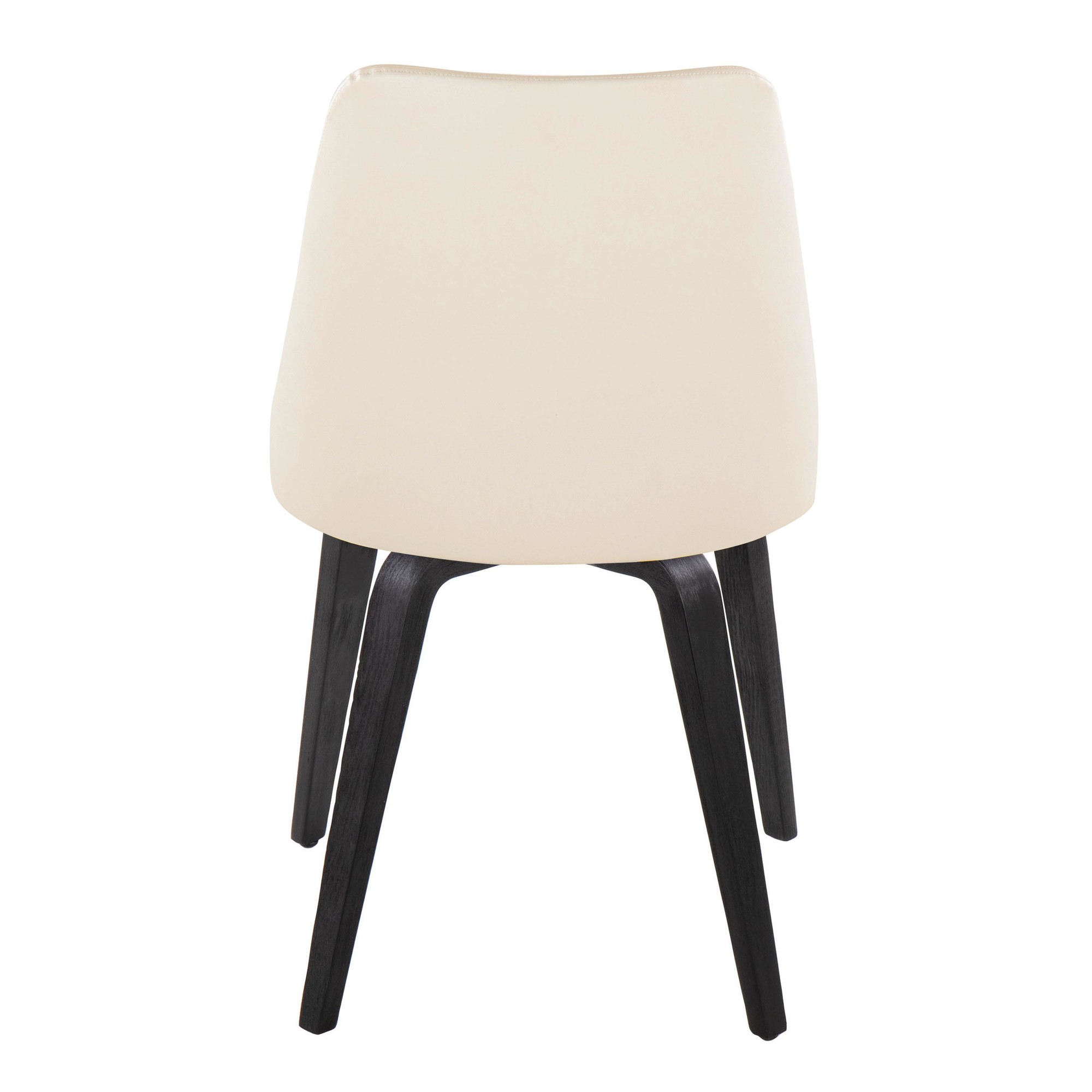 Giovanni Black Wood Cream Contemporary Dining Chairs (Set of 2) 5 Giovanni Black Wood Cream Contemporary Dining Chairs (Set of 2) - Image 5