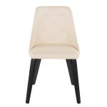 Giovanni Black Wood Cream Contemporary Dining Chairs (Set of 2) 14 Giovanni Black Wood Cream Contemporary Dining Chairs (Set of 2)