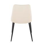 Giovanni Cream Faux Leather Contemporary Accent Chair (Set of 2)