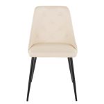 Giovanni Cream Faux Leather Contemporary Accent Chair (Set of 2)