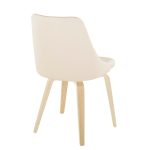 Giovanni Cream Faux Leather Contemporary Accent Chairs (Set of 2)