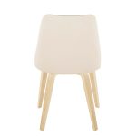 Giovanni Cream Faux Leather Contemporary Accent Chairs (Set of 2)
