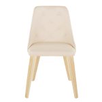 Giovanni Cream Faux Leather Contemporary Accent Chairs (Set of 2)