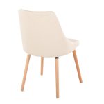 Giovanni Cream Faux Leather Contemporary Accent/Dining Chairs (Set of 2)