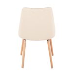 Giovanni Cream Faux Leather Contemporary Accent/Dining Chairs (Set of 2)