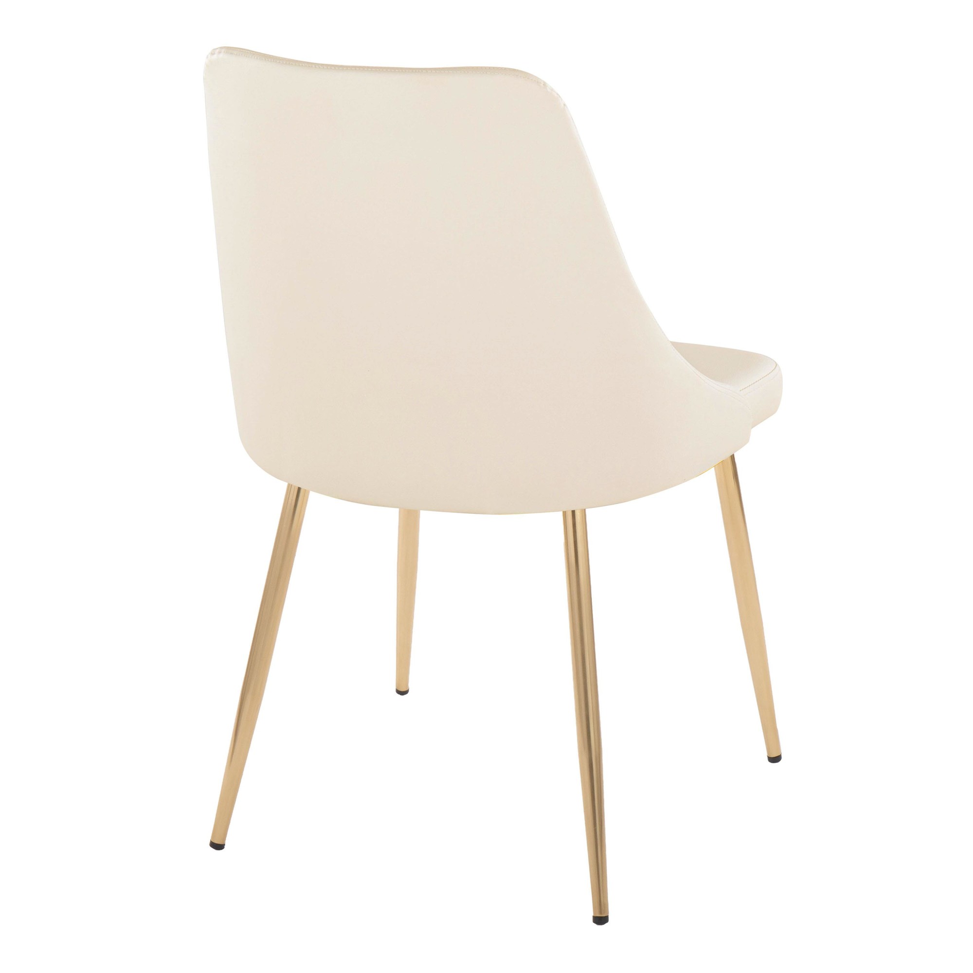 Giovanni Gold Cream Contemporary Accent Dining Chairs (Set of 2) 4 Giovanni Gold Cream Contemporary Accent Dining Chairs (Set of 2) - Image 4