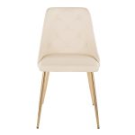 Giovanni Gold Cream Contemporary Accent Dining Chairs (Set of 2) 14 Giovanni Gold Cream Contemporary Accent Dining Chairs (Set of 2)