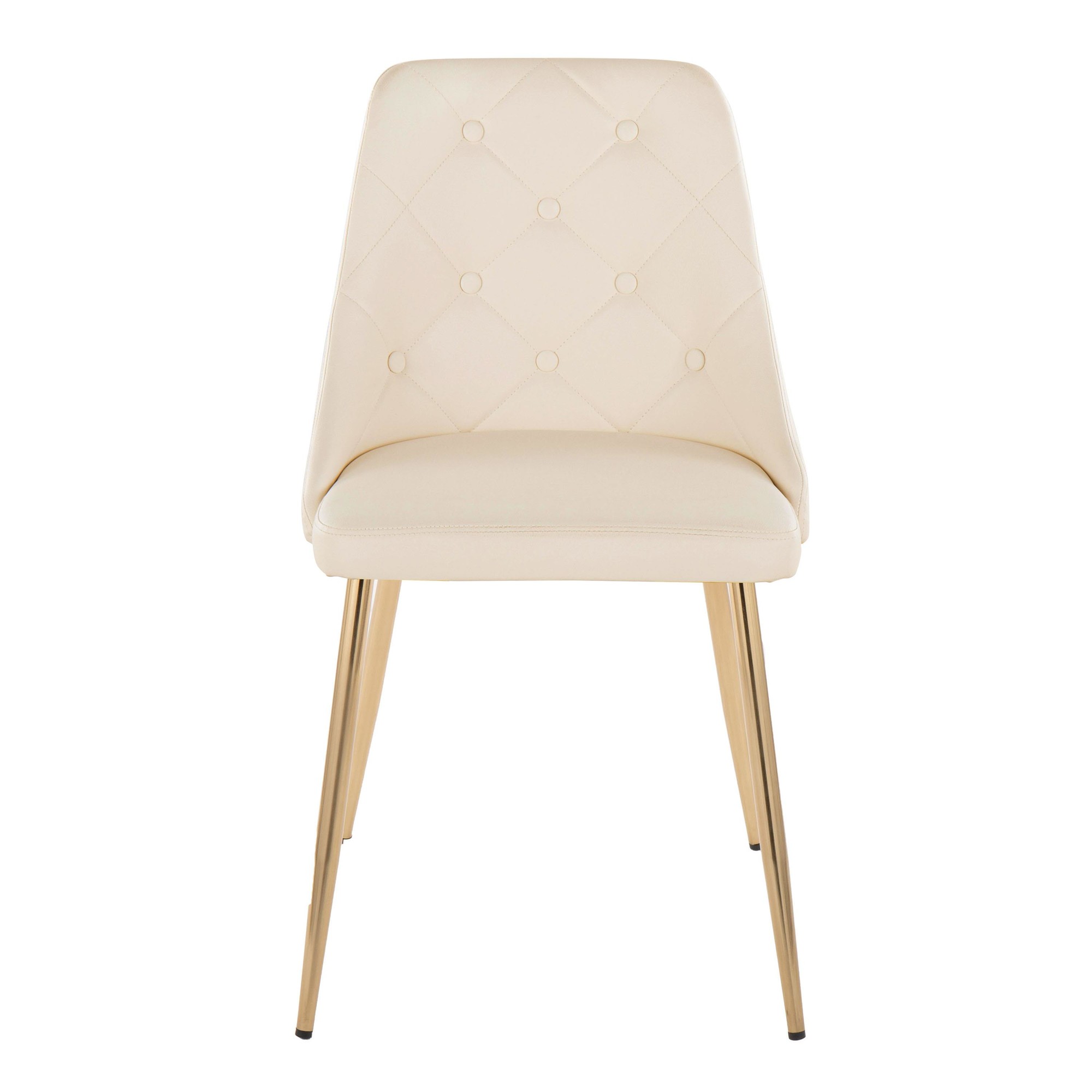 Giovanni Gold Cream Contemporary Accent Dining Chairs (Set of 2) 6 Giovanni Gold Cream Contemporary Accent Dining Chairs (Set of 2) - Image 6
